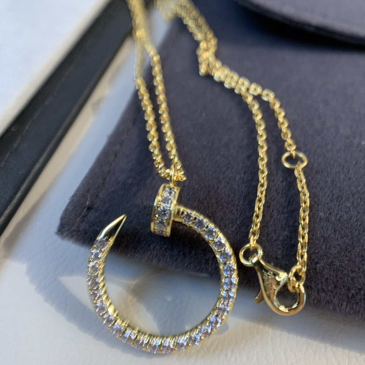 ??MIRA?¡¥JUSTE NECKLACE GOLD DIAMONDS