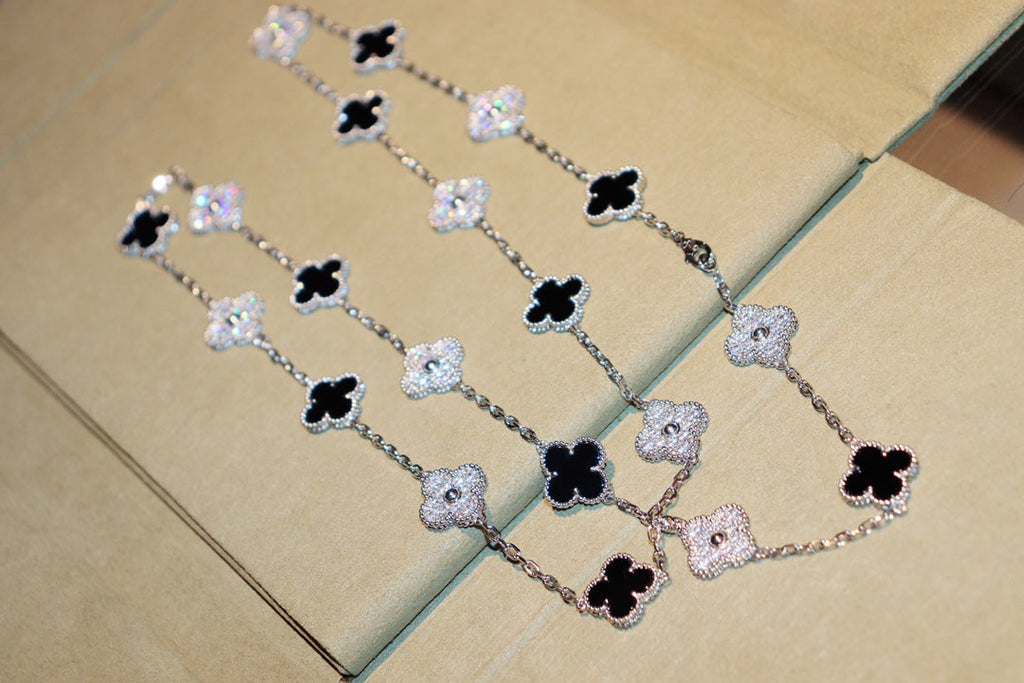 ??MIRA?¡¥CLOVER 20 MOTIFS ONYX DIAMOND SILVER