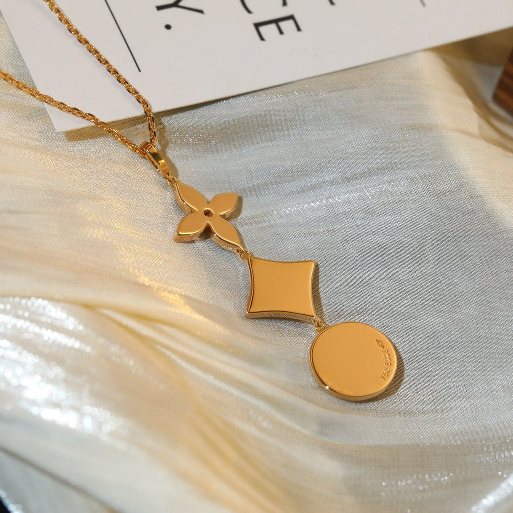 ??MIRA?¡¥STAR AND SUN DIAMOND PINK GOLD NECKLACE