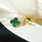 ??MIRA?¡¥CLOVER MEDIUM 1 MOTIFS MALACHITE  EARRINGS