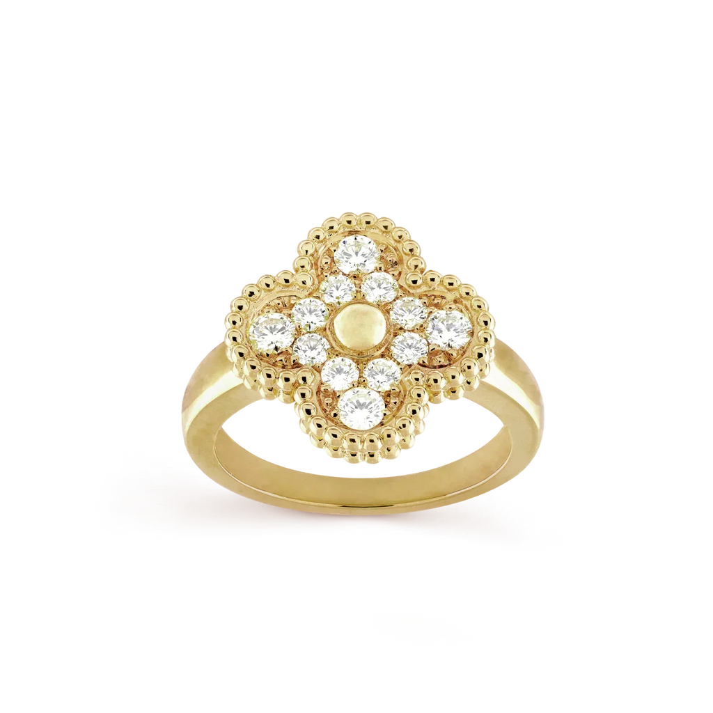 ??MIRA?¡¥CLOVER DIAMOND RING