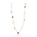 ??MIRA?¡¥LUCKY SPRING 15 MOTIFS ROSE GOLD NECKLACE