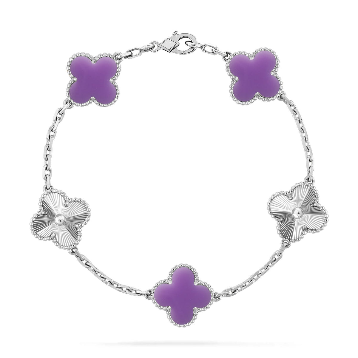 [MIRA]New CLOVER 5 MOTIF LIGHT PURPLE BRACELET COLLECTION