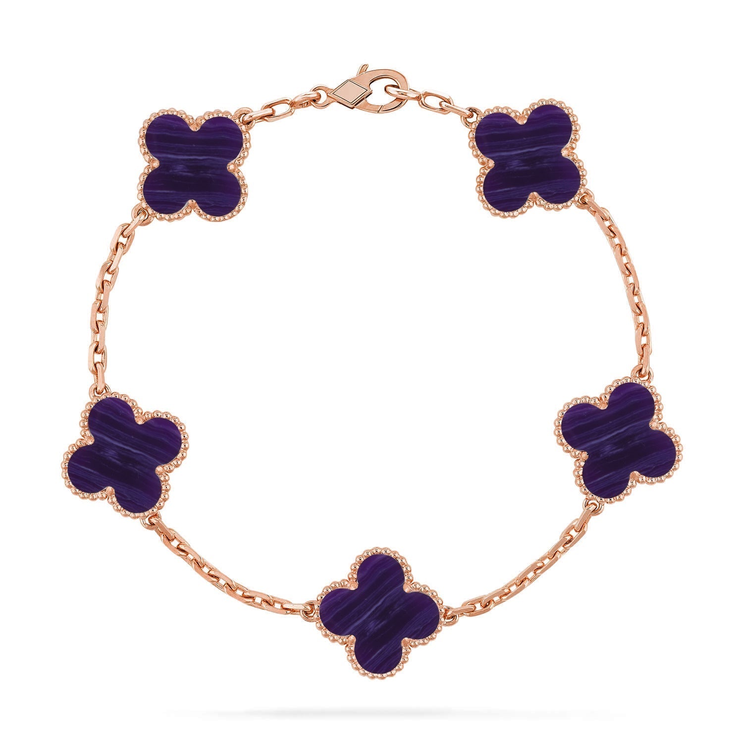 [MIRA]New CLOVER 5 MOTIF PURPLE STRIPES BRACELET COLLECTION