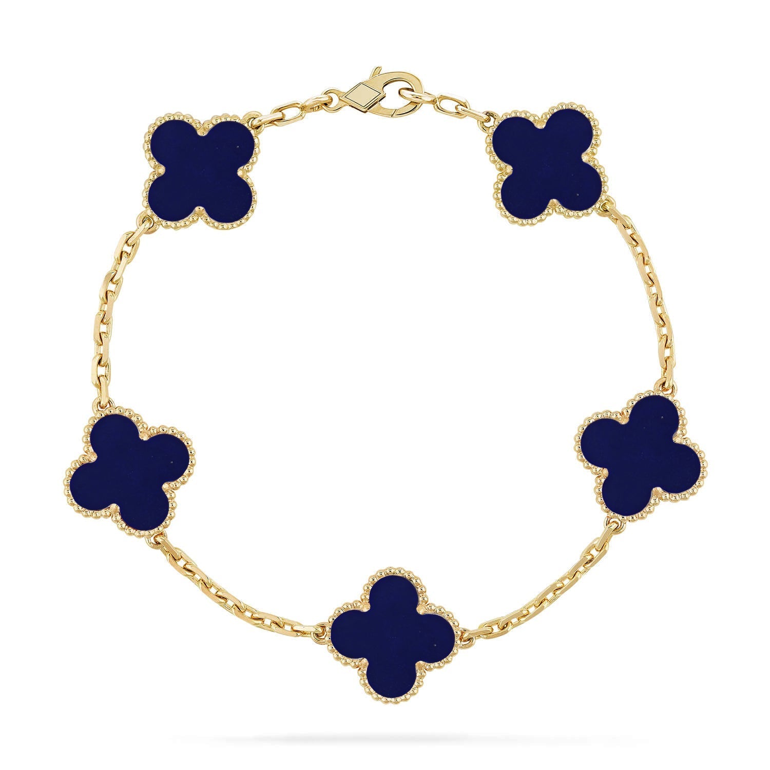 [MIRA]New CLOVER 5 MOTIF LAPIS LAZULI BRACELET COLLECTION
