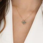 ??MIRA?¡¥CLOVER 15MM  GRAY MOTHER OF PEARL NECKLACE