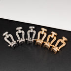 ??MIRA?¡¥FORCE LARGE HORSESHOE HALF DIAMOND BRACELET SILVER