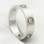 ??MIRA?¡¥LOVE RING 5.5MM 6 DIAMONDS SILVER