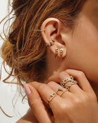[MIRA] CREOLES MOVE UNO MINI 1 DIAMOND EARRINGS