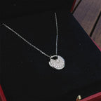 ??MIRA?¡¥AMULETTE SILVER FULL DIAMOND NECKLACE