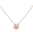 ??MIRA?¡¥AMULETTE ROSE GOLD PINK MOP NECKLACE