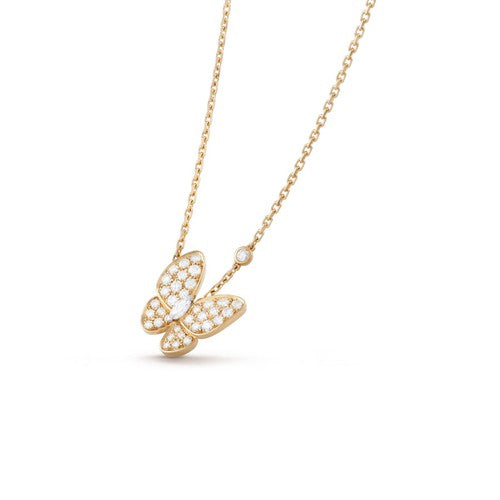 ??MIRA?¡¥BUTTERFLY DIAMOND NECKLACE
