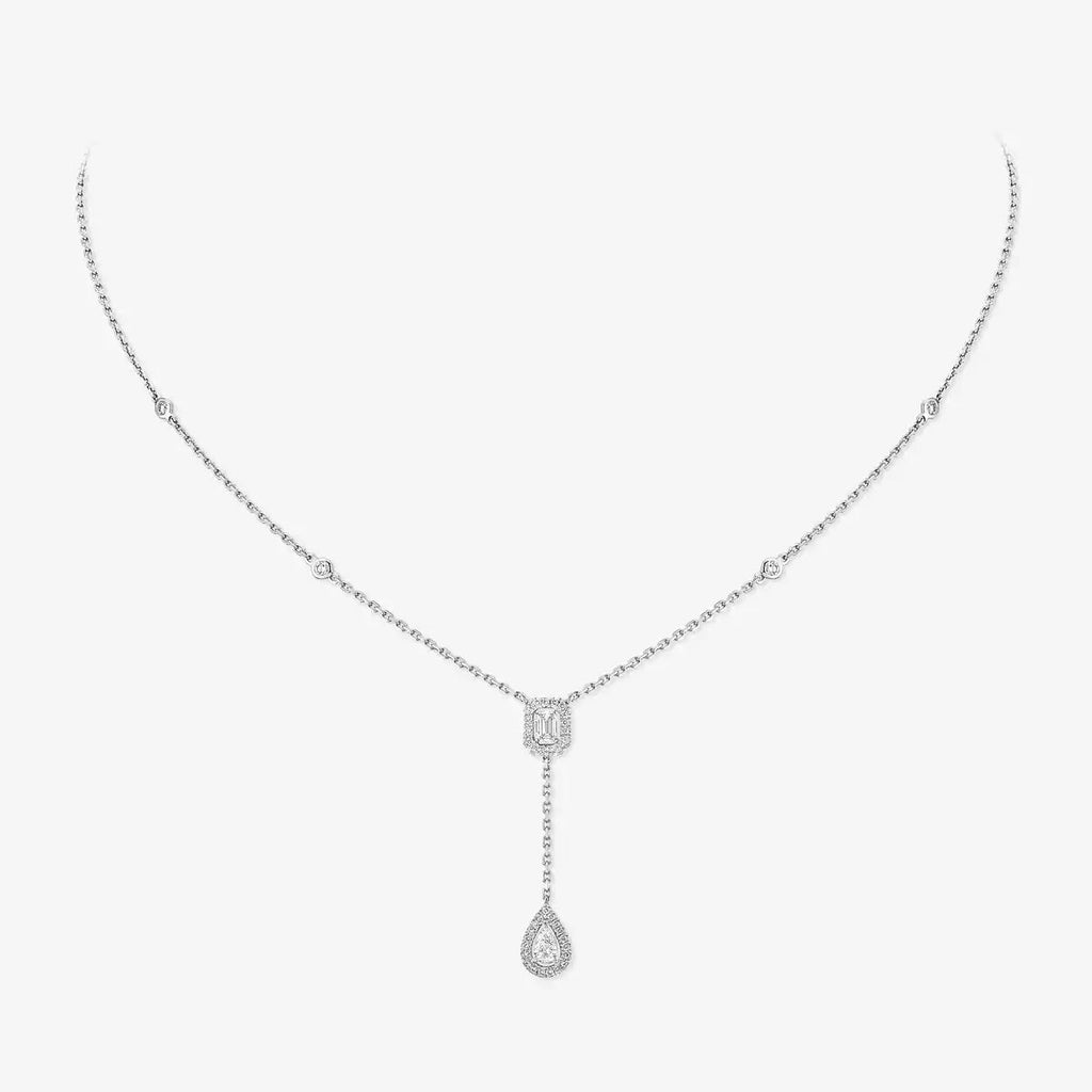 [MIRA] Gold Diamond Tie Necklace