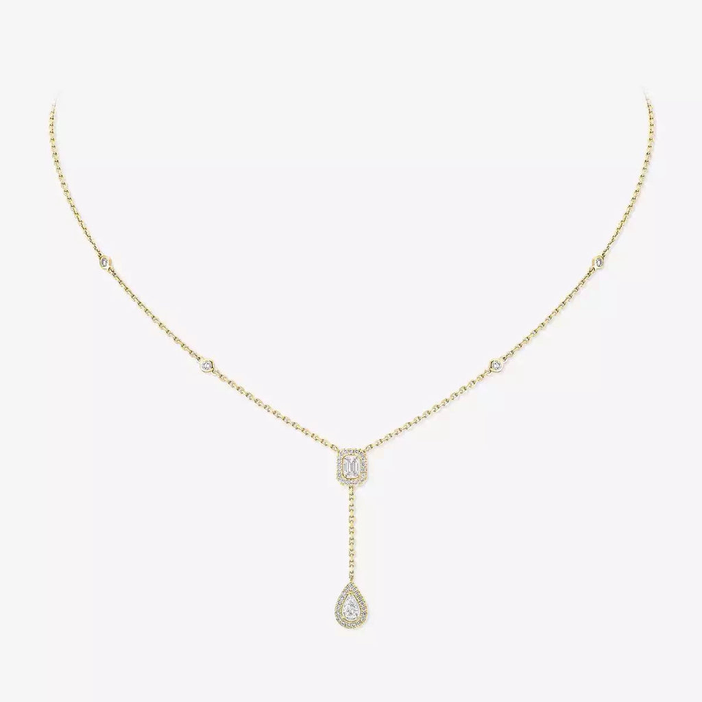 [MIRA] Gold Diamond Tie Necklace