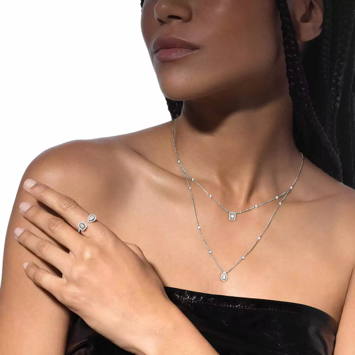 [MIRA] Diamond Necklace My Twin 2 Rows