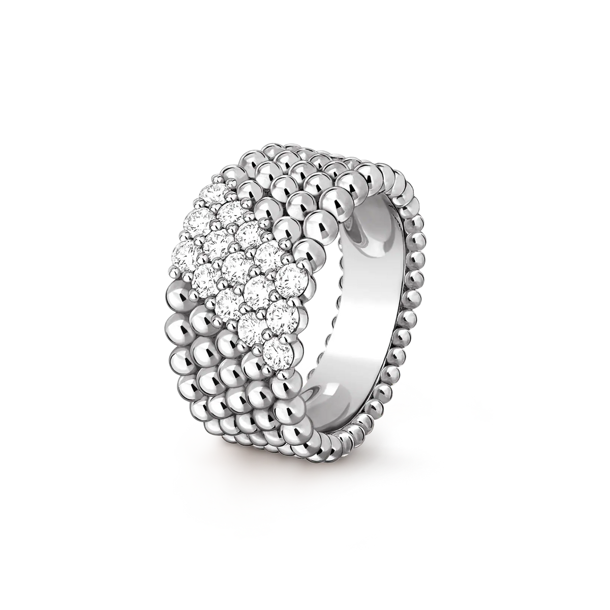 [MIRA]  PERLEE DIAMOND RING ,5-ROW DIAMOND-SET DESIGN