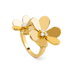 ??MIRA?¡¥CLOVER COMOS GOLD DIAMOND RING