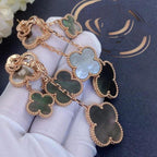 ??MIRA?¡¥CLOVER EARRINGS DARK MOP 4 MOTIFS ROSE GOLD