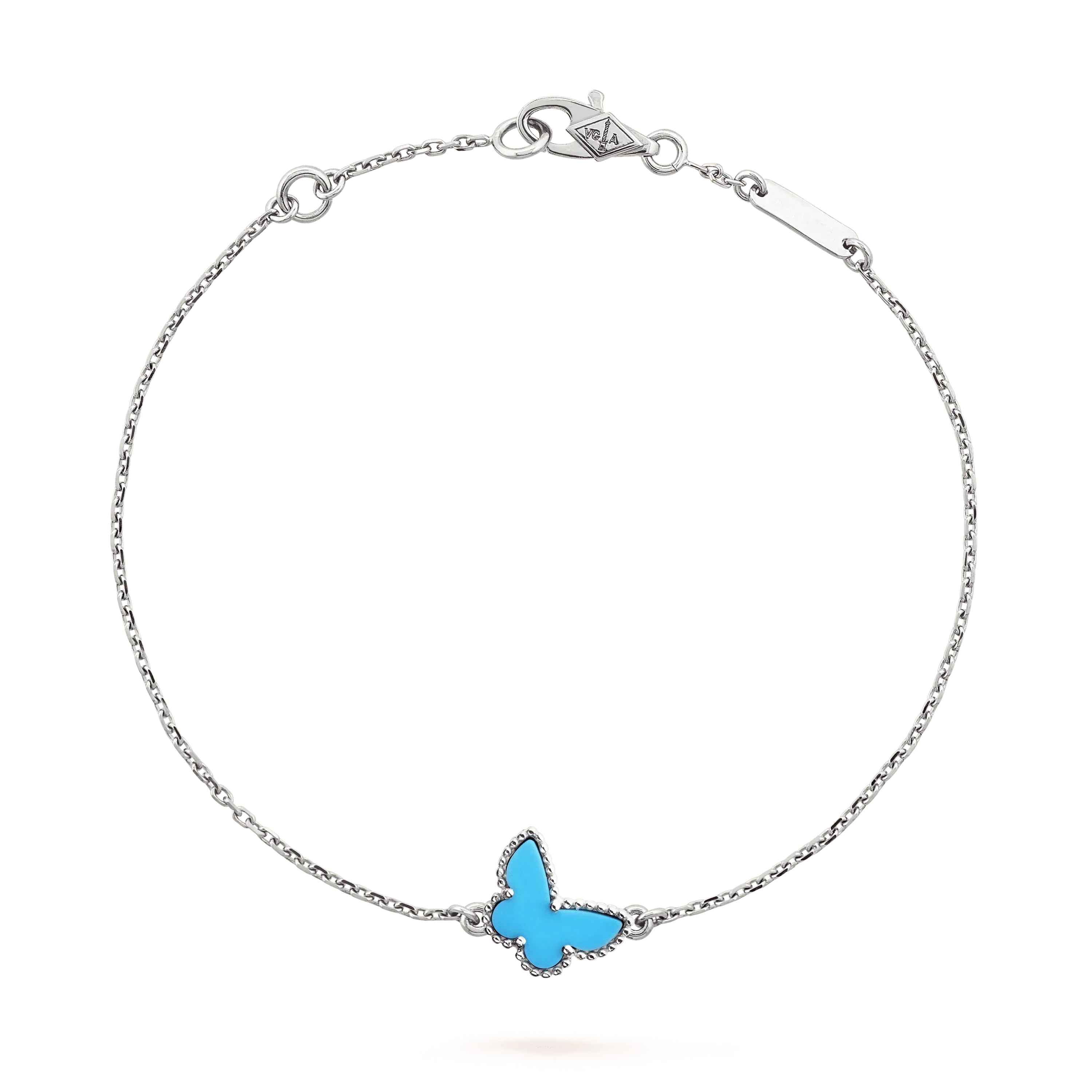 ??MIRA?¡¥BUTTERFLY TURQUOISE BUTTERFLY BRACELET SILVER