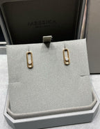 [MIRA] MOVE UNO SMALL 1 DIAMOND EARRINGS