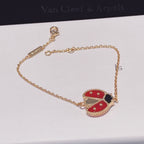 ??MIRA?¡¥LUCKY SPRING 1 MOTIF PINK GOLD BRACELET
