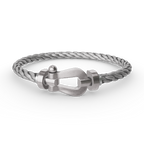 ??MIRA?¡¥FORCE LARGE HORSESHOE NO DIAMOND BRACELET SILVER